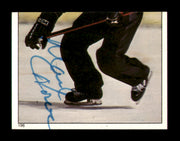 Mark Howe Autographed 1983-84 Topps Stickers Card #196 Philadelphia Flyers SKU #251548