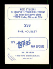 Phil Housley Autographed 1983-84 Topps Stickers Rookie Card #238 Buffalo Sabres SKU #251556