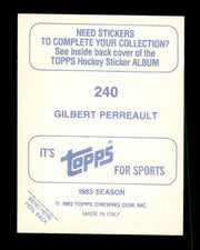 Gil Gilbert Perreault Autographed 1983-84 Topps Stickers Card #240 Buffalo Sabres SKU #251557