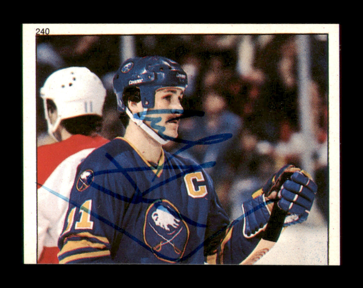 Gil Gilbert Perreault Autographed 1983-84 Topps Stickers Card #240 Buffalo Sabres SKU #251558
