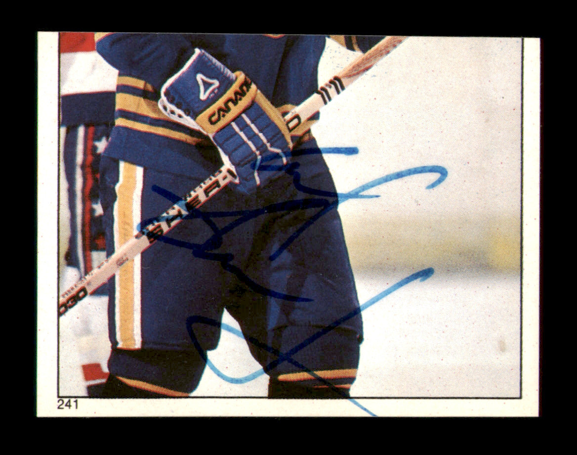 Gil Gilbert Perreault Autographed 1983-84 Topps Stickers Card #241 Buffalo Sabres SKU #251559