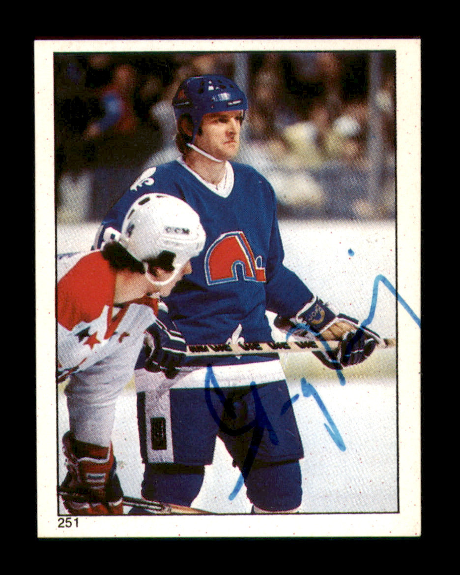 Marian Stastny Autographed 1983-84 Topps Stickers Card #251 Quebec Nordiques SKU #251560