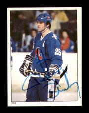 Peter Stastny Autographed 1983-84 Topps Stickers Card #253 Quebec Nordiques SKU #251564