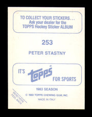 Peter Stastny Autographed 1983-84 Topps Stickers Card #253 Quebec Nordiques SKU #251564