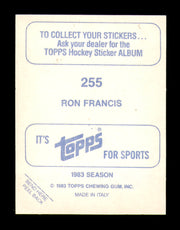 Ron Francis Autographed 1983-84 Topps Stickers Card #255 Hartford Whalers SKU #251566