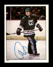 Risto Siltanen Autographed 1983-84 Topps Stickers Card #257 Hartford Whalers SKU #251567