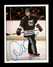 Risto Siltanen Autographed 1983-84 Topps Stickers Card #257 Hartford Whalers SKU #251569
