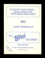 Lanny McDonald Autographed 1983-84 Topps Stickers Card #263 Calgary Flames SKU #251572