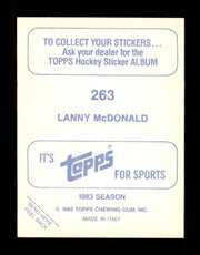 Lanny McDonald Autographed 1983-84 Topps Stickers Card #263 Calgary Flames SKU #251573