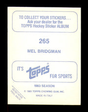 Mel Bridgman Autographed 1983-84 Topps Stickers Card #265 Calgary Flames SKU #251575