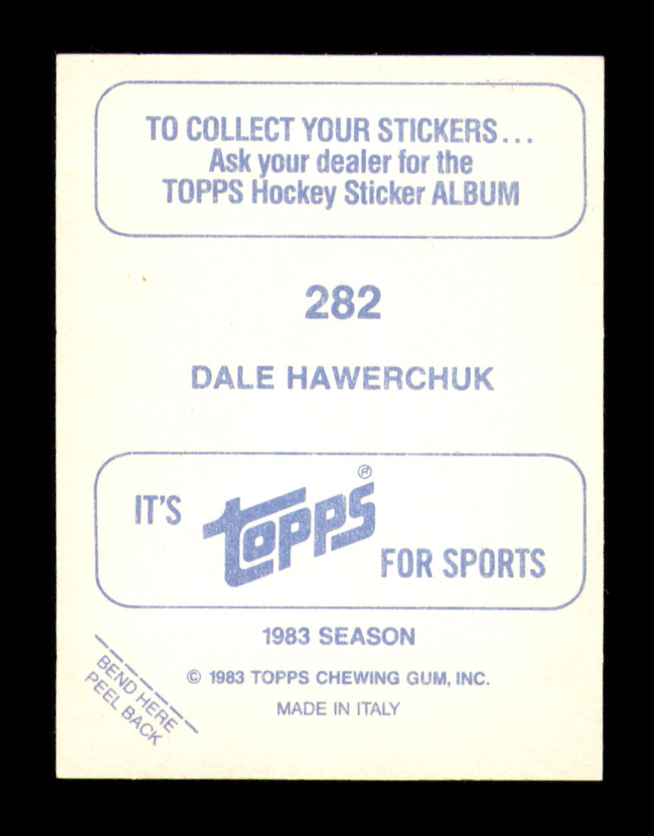 Dale Hawerchuk Autographed 1983-84 Topps Stickers Card #282 Winnipeg Jets SKU #251584