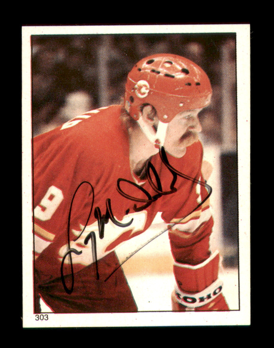 Lanny McDonald Autographed 1983-84 Topps Stickers Card #303 Calgary Flames SKU #251586