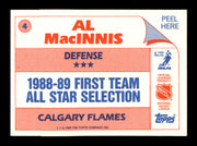 Al MacInnis Autographed 1989-90 Topps Stickers Card #4 Calgary Flames SKU #251588