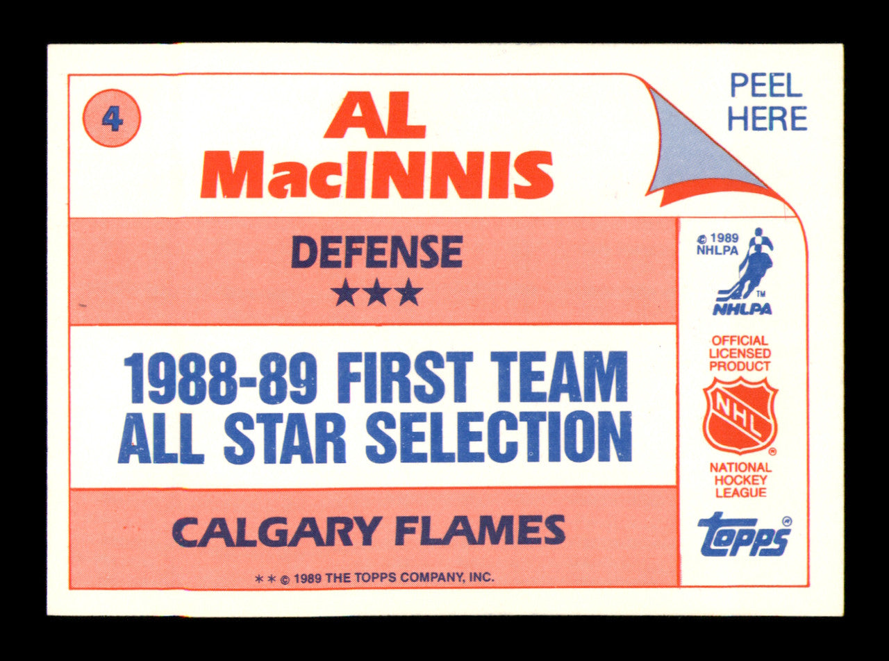 Al MacInnis Autographed 1989-90 Topps Stickers Card #4 Calgary Flames SKU #251588