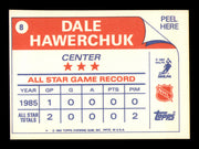 Dale Hawerchuk Autographed 1985-86 Topps Stickers Card #8 Winnipeg Jets SKU #251590