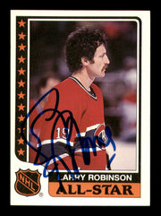 Larry Robinson Autographed 1986-87 Topps Stickers Card #12 Montreal Canadiens SKU #251597