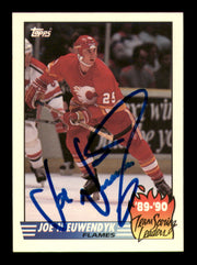 Joe Nieuwendyk Autographed 1990-91 Topps Scoring Leaders Card #8 Calgary Flames SKU #251598