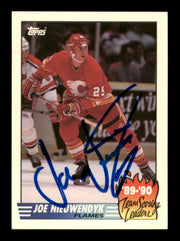 Joe Nieuwendyk Autographed 1990-91 Topps Scoring Leaders Card #8 Calgary Flames SKU #251599