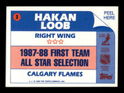 Hakan Loob Autographed 1988-89 Topps Stickers Card #3 Calgary Flames SKU #251601