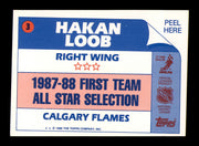Hakan Loob Autographed 1988-89 Topps Stickers Card #3 Calgary Flames SKU #251602
