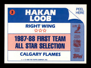 Hakan Loob Autographed 1988-89 Topps Stickers Card #3 Calgary Flames SKU #251603