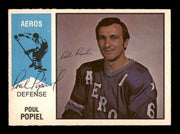 Poul Popiel Autographed 1974-75 O-Pee-Chee WHA Card #59 Houston Aeros SKU #251640