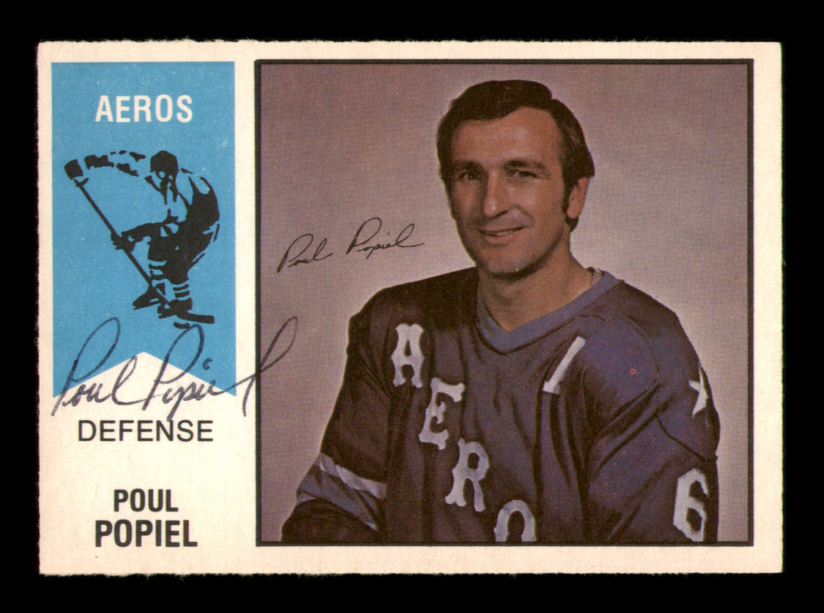 Poul Popiel Autographed 1974-75 O-Pee-Chee WHA Card #59 Houston Aeros SKU #251640