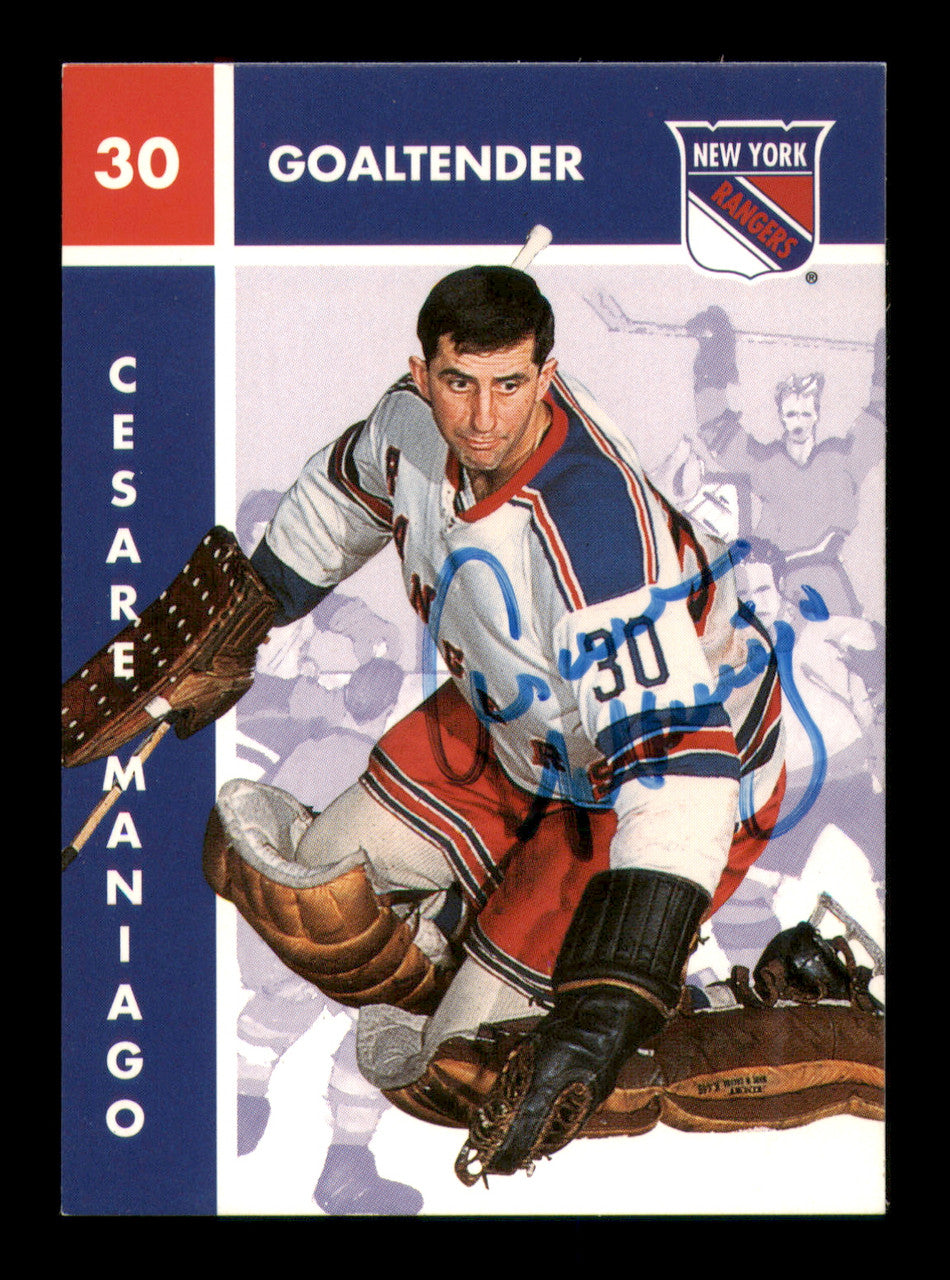 Cesare Maniago Autographed 1995-96 Parkhurst Card #97 New York Rangers SKU #251649
