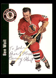 Ben Benny Woit Autographed 1994-95 Parkhurst Card #40 Chicago Blackhawks "To John" SKU #251650
