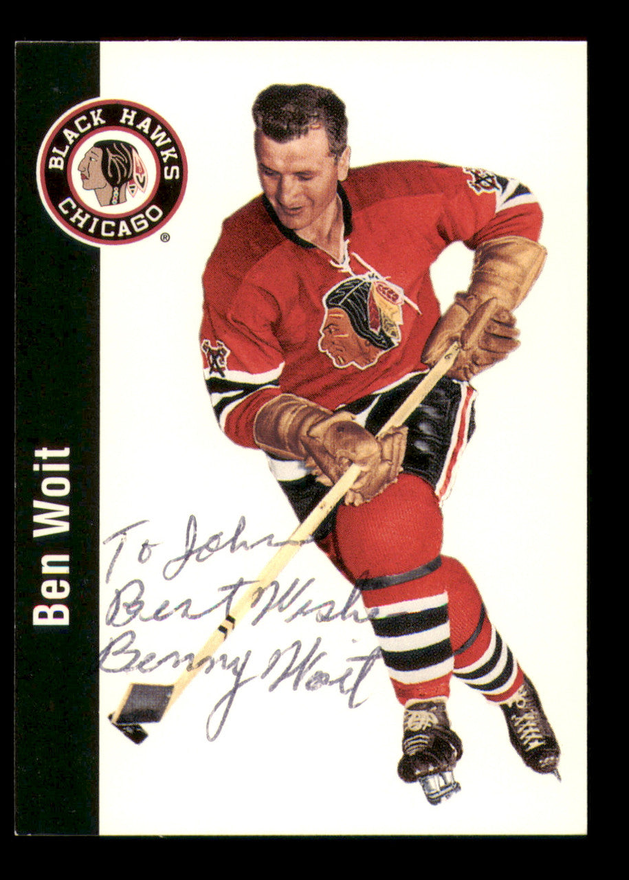 Ben Benny Woit Autographed 1994-95 Parkhurst Card #40 Chicago Blackhawks "To John" SKU #251650