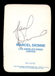 Marcel Dionne Autographed 1976-77 Topps Glossy Card #4 Los Angeles Kings (Signed on Back) SKU #251657