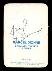 Marcel Dionne Autographed 1976-77 Topps Glossy Card #4 Los Angeles Kings (Signed on Back) SKU #251662