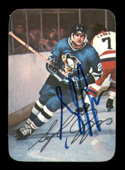 Syl Apps Autographed 1976-77 Topps Glossy Card #13 Pittsburgh Penguins SKU #251663