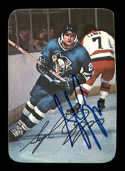 Syl Apps Autographed 1976-77 Topps Glossy Card #13 Pittsburgh Penguins SKU #251665