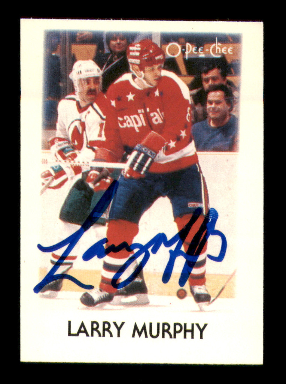 Larry Murphy Autographed 1987-88 O-Pee-Chee Minis Card #31 Washington Capitals SKU #251687