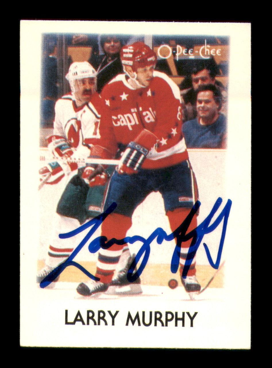 Larry Murphy Autographed 1987-88 O-Pee-Chee Minis Card #31 Washington Capitals SKU #251688