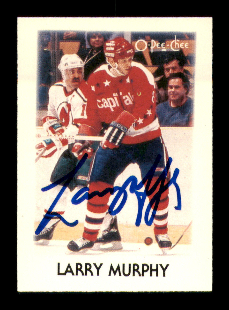 Larry Murphy Autographed 1987-88 O-Pee-Chee Minis Card #31 Washington Capitals SKU #251689