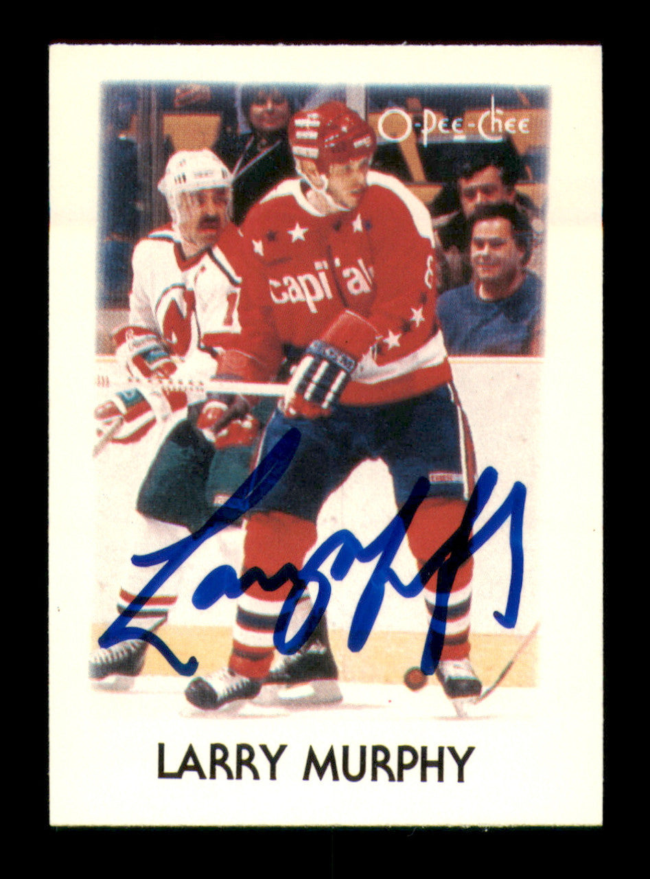 Larry Murphy Autographed 1987-88 O-Pee-Chee Minis Card #31 Washington Capitals SKU #251690