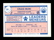 Craig Muni Autographed 1987-88 O-Pee-Chee Minis Rookie Card #30 Edmonton Oilers SKU #251691