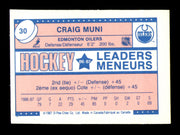 Craig Muni Autographed 1987-88 O-Pee-Chee Minis Rookie Card #30 Edmonton Oilers SKU #251692