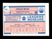 Craig Muni Autographed 1987-88 O-Pee-Chee Minis Rookie Card #30 Edmonton Oilers SKU #251694