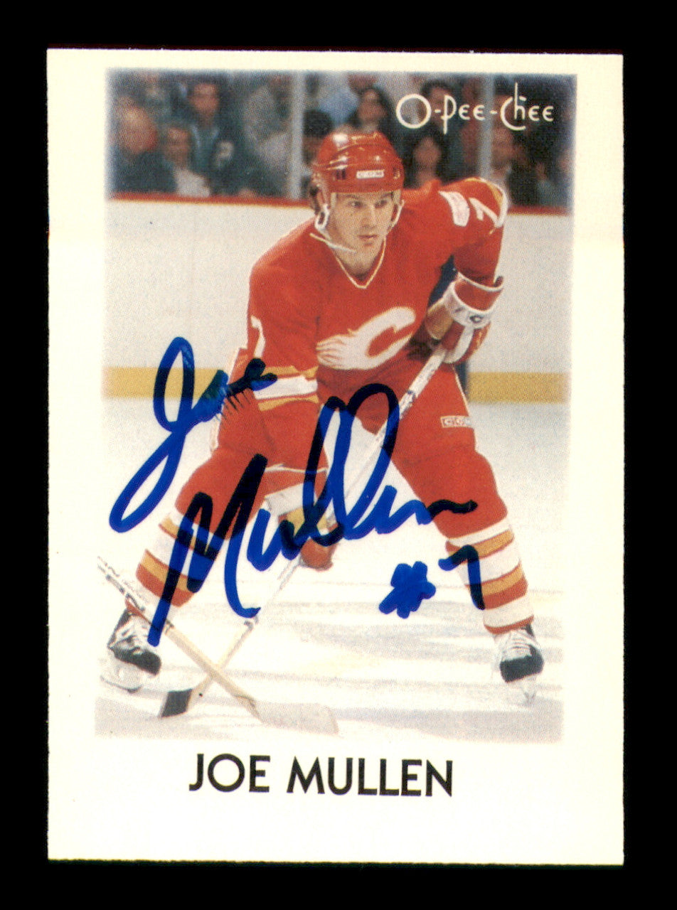 Joe Mullen Autographed 1987-88 O-Pee-Chee Minis Card #29 Calgary Flames SKU #251697