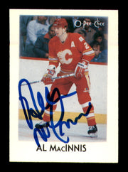 Al MacInnis Autographed 1987-88 O-Pee-Chee Minis Card #26 Calgary Flames SKU #251705