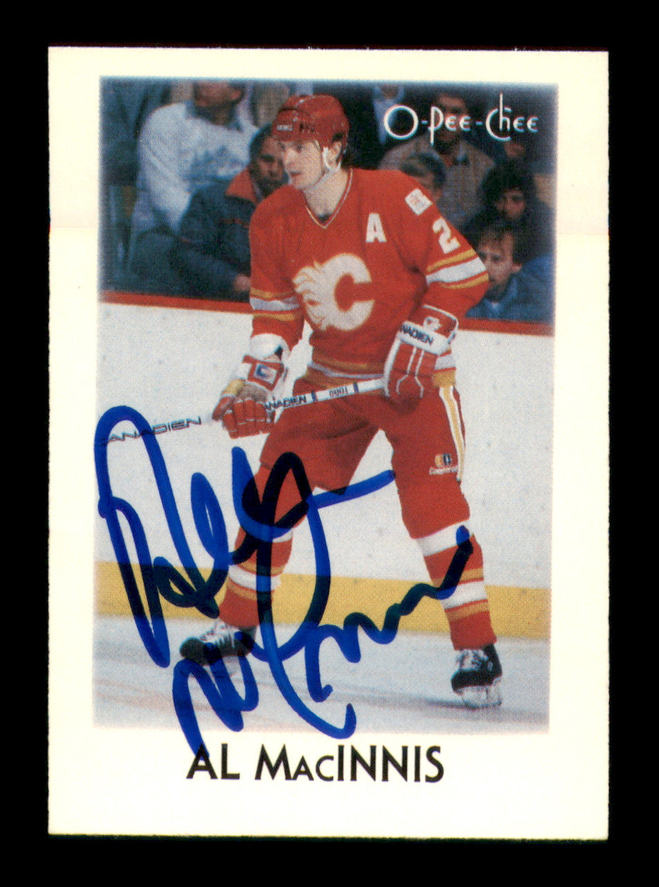 Al MacInnis Autographed 1987-88 O-Pee-Chee Minis Card #26 Calgary Flames SKU #251705