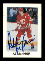 Al MacInnis Autographed 1987-88 O-Pee-Chee Minis Card #26 Calgary Flames SKU #251706