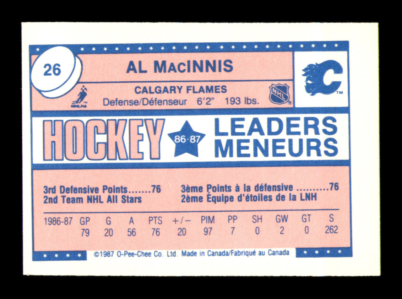Al MacInnis Autographed 1987-88 O-Pee-Chee Minis Card #26 Calgary Flames SKU #251707