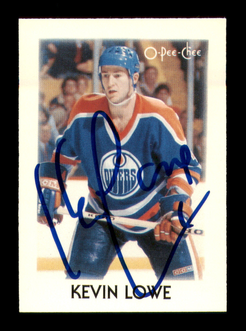 Kevin Lowe Autographed 1987-88 O-Pee-Chee Minis Card #25 Edmonton Oilers SKU #251711