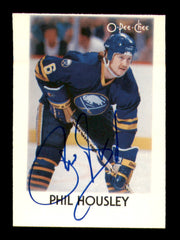 Phil Housley Autographed 1987-88 O-Pee-Chee Minis Card #17 Buffalo Sabres SKU #251724