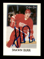 Shawn Burr Autographed 1987-88 O-Pee-Chee Minis Card #5 Detroit Red Wings SKU #251738