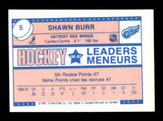 Shawn Burr Autographed 1987-88 O-Pee-Chee Minis Card #5 Detroit Red Wings SKU #251738